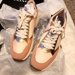 Coach  C152 LTR Tech runner Chalk Pale blush 10B